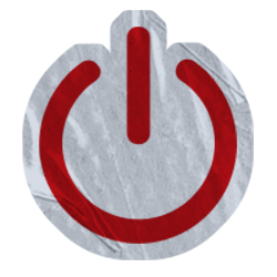 Power button sticker